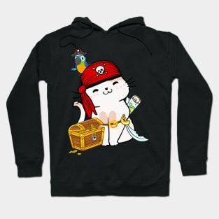 Funny persian cat is a pirate Hoodie
